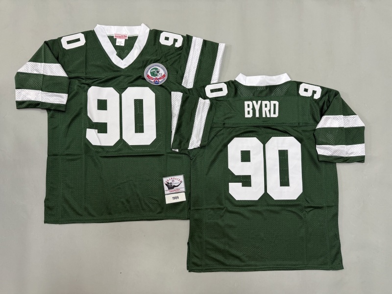 Men 2025 New York Jets #90 Byrd green Throwback Limited NFL Jersey style 001->new york jets->NFL Jersey